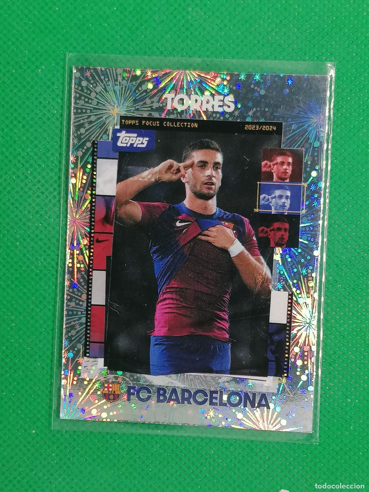 Cromos de f&uacute;tbol: 33 FERRAN TORRES FIREWORKS ⚽ BARCELONA TOPPS FOCUS COLLECTION 2023 2024 23 24