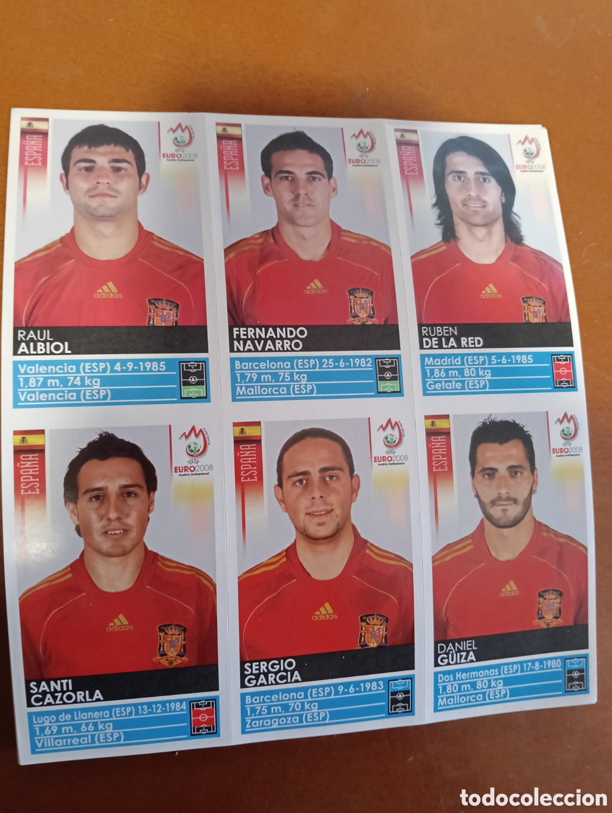 Figurine di Calcio: PANINI L&Aacute;MINA EXTRA STICKER EURO 2008 ALBIOL FERNANDO NAVARRO DE LA RED CAZORLA G&Uuml;IZA SERGIO GARC&Iacute;A