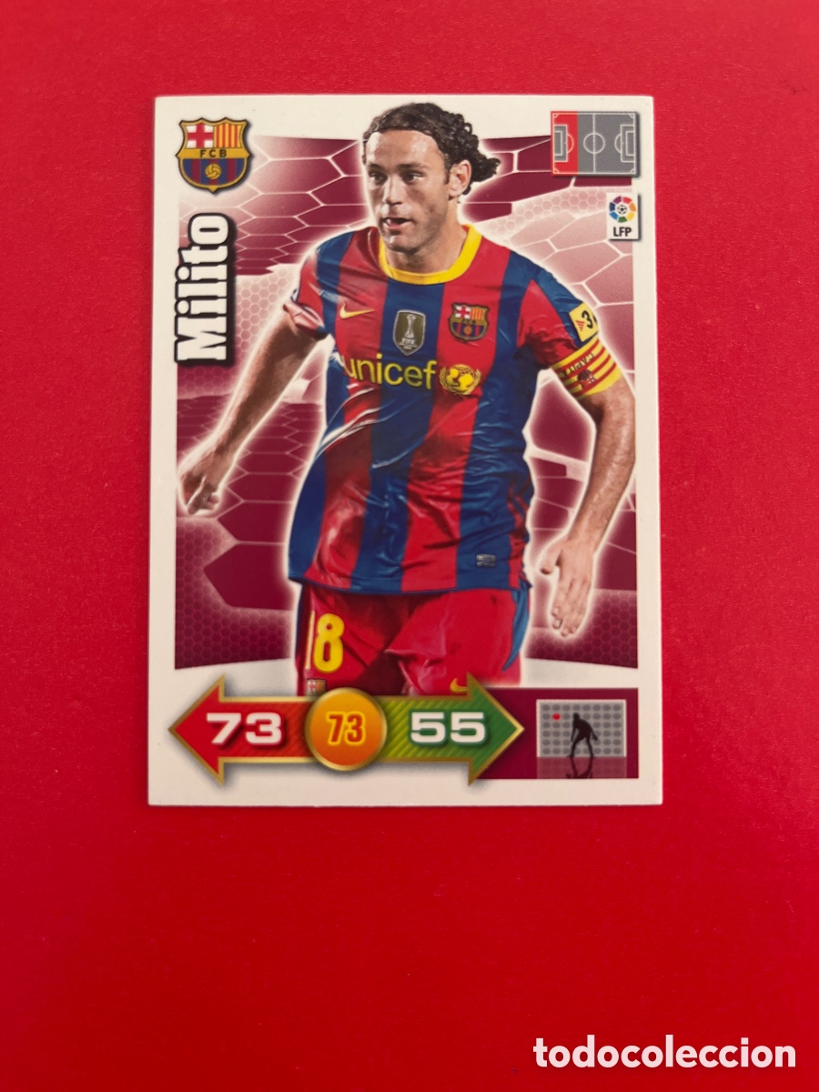 Cromos de f&uacute;tbol: MILITO F.C.BARCELONA 59 ADRENALYN 2010 2011 PANINI XL 10 11 CARTA CROMO FUTBOL