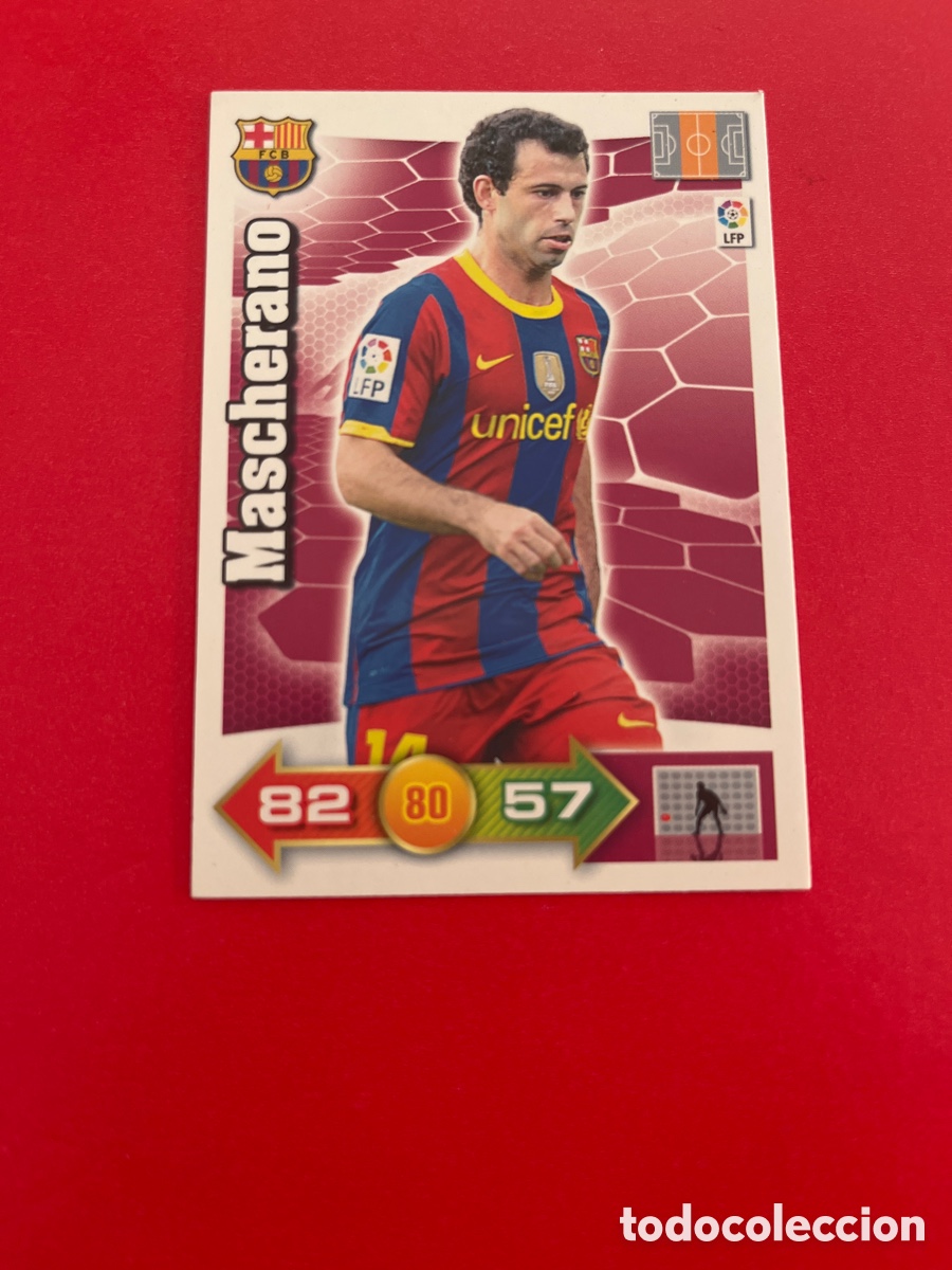 Cromos de f&uacute;tbol: MASCHERANO F.C.BARCELONA 63 ADRENALYN 2010 2011 PANINI XL 10 11 CARTA CROMO FUTBOL