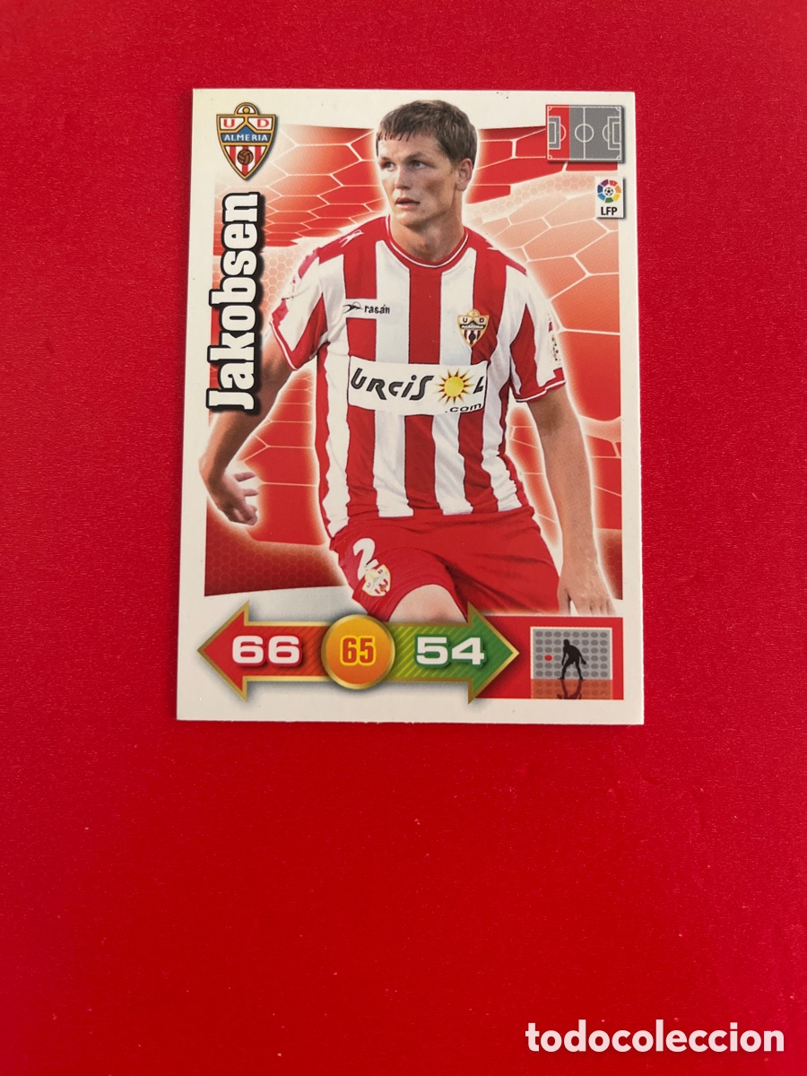 Cromos de F&uacute;tbol: JAKOBSEN ALMERIA 7 ADRENALYN 2010 2011 PANINI XL 10 11 CARTA CROMO FUTBOL
