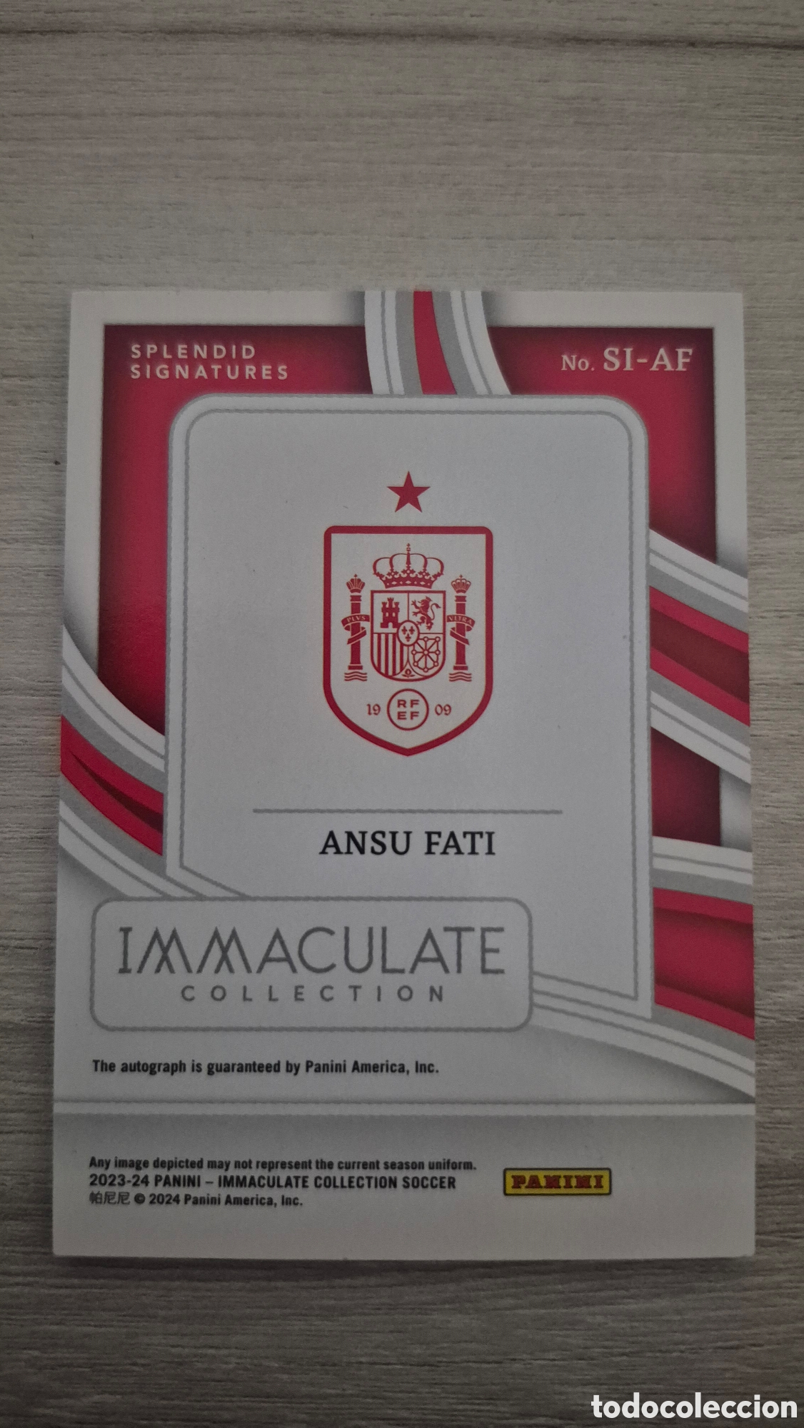 Cromos de f&uacute;tbol: Ansu Fati Auto Immaculate 45/99 - Foto 2