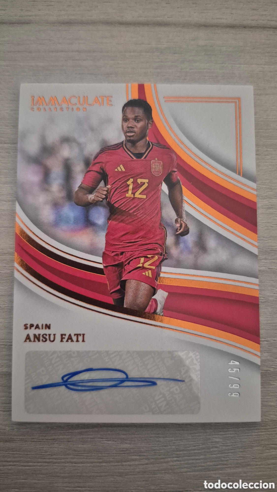Cartes &agrave; collectionner de Football: Ansu Fati Auto Immaculate 45/99