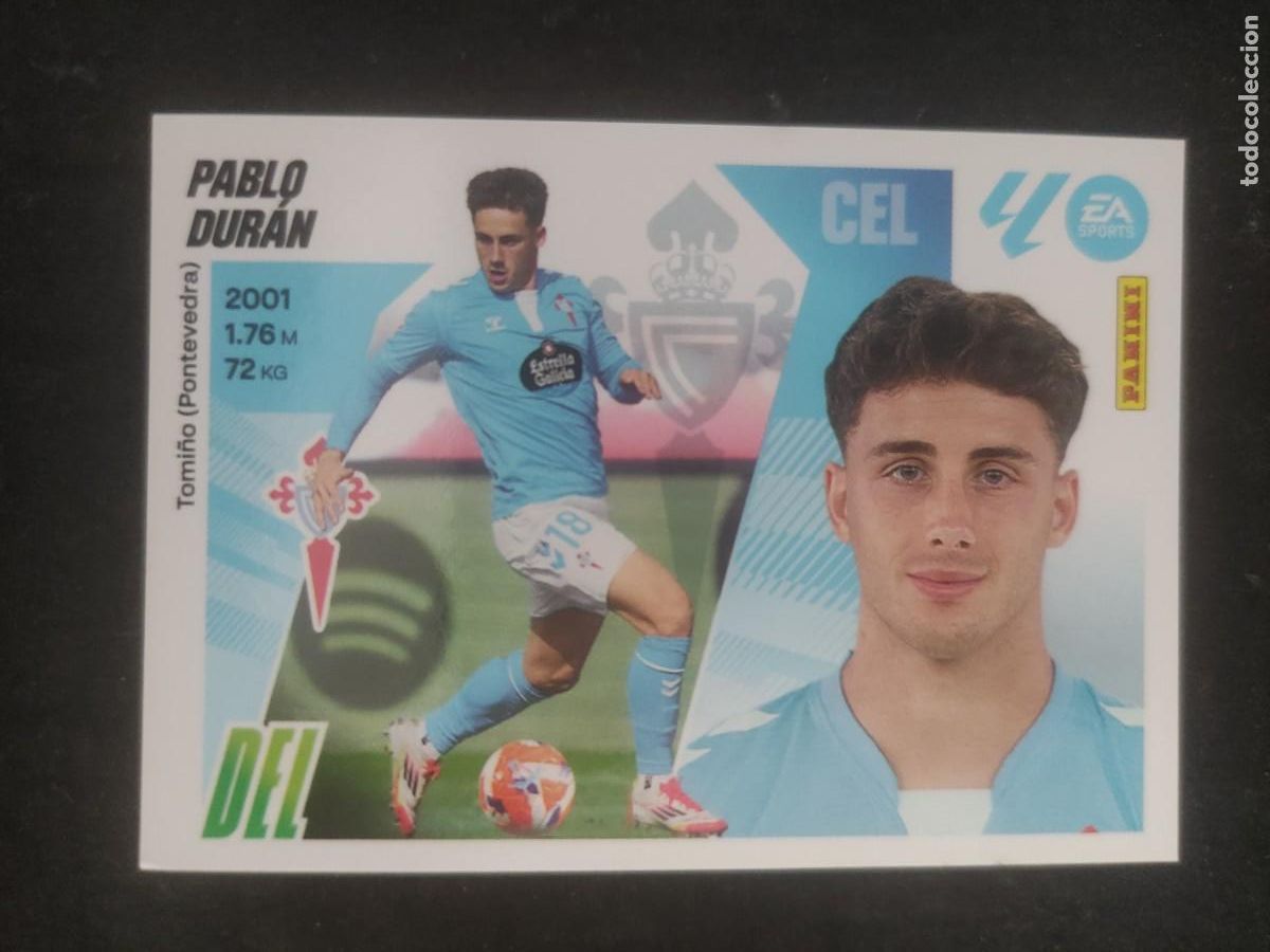 Cromos de F&uacute;tbol: LIGA ESTE 2025-26. #17 PABLO DUR&Aacute;N. CELTA DE VIGO