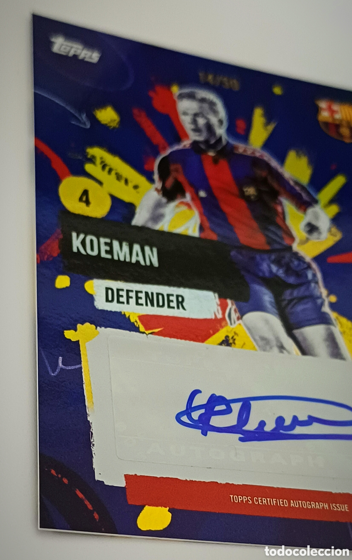 Cromos de f&uacute;tbol: Koeman aut&oacute;grafo 14/50 Topps - Foto 2