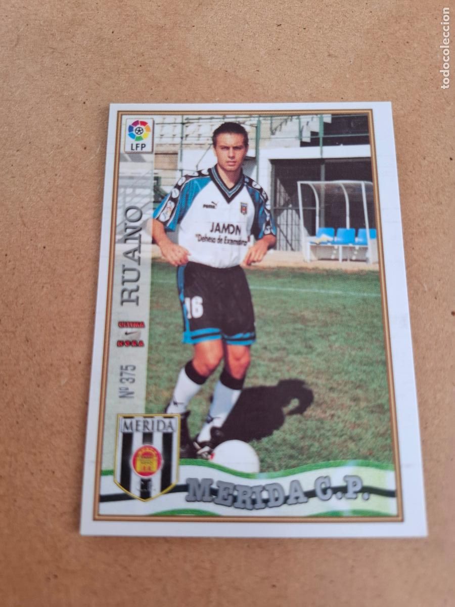 Fu&szlig;ball-Sticker: MUNDICROMO 97 98 1997 1998 - &Uacute;LTIMA HORA - 375 RUANO - M&Eacute;RIDA C.P.