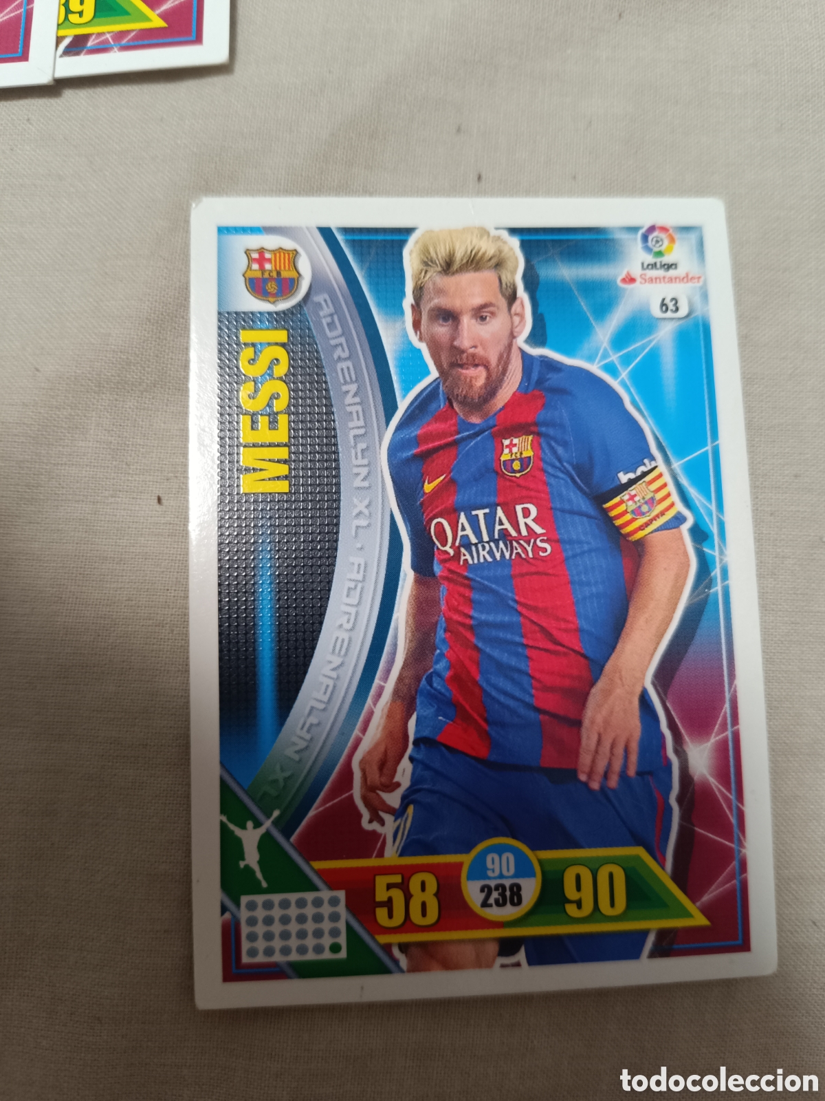 Cromos de f&uacute;tbol: Messi adrenalyn 16/17 63