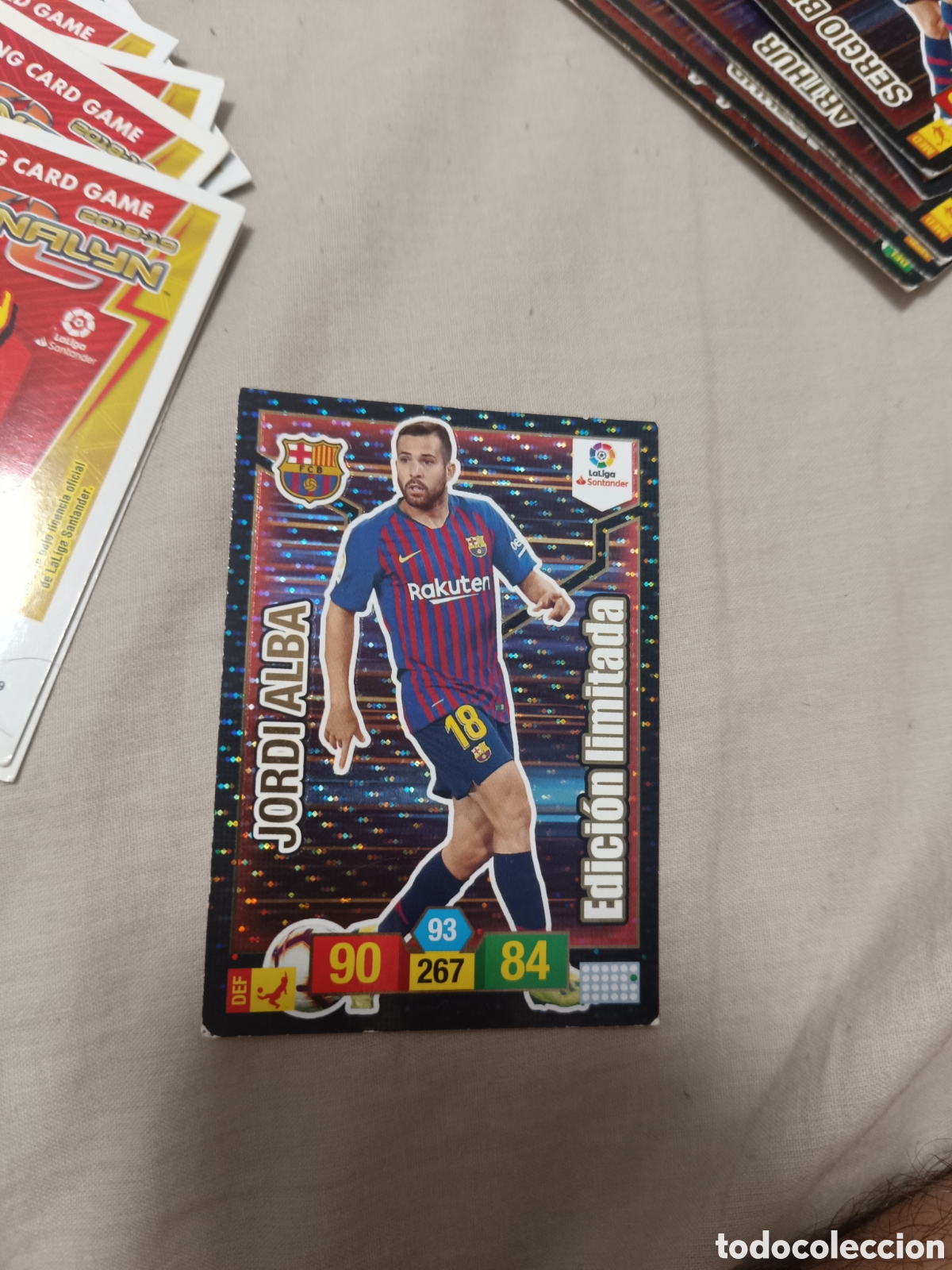 Cromos de f&uacute;tbol: Jordi alba adrenalyn 18 19 edici&oacute;n limitada