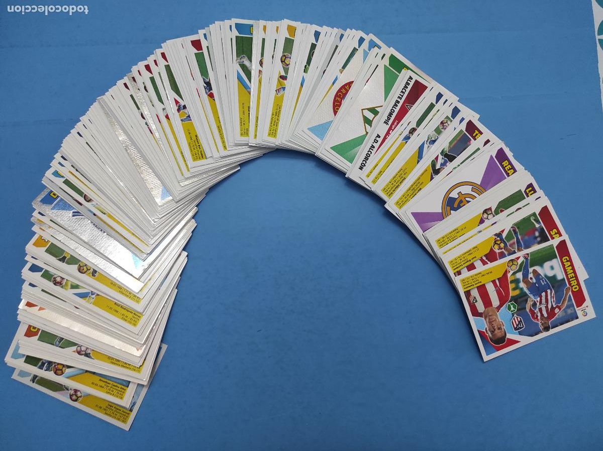 Cromos de F&uacute;tbol: LOTE FUTBOL 340 CROMOS BASICOS DIFERENTES MAS 10 FICHAJES DE REGALO SIN PEGAR LIGA ESTE 2017-2018 **