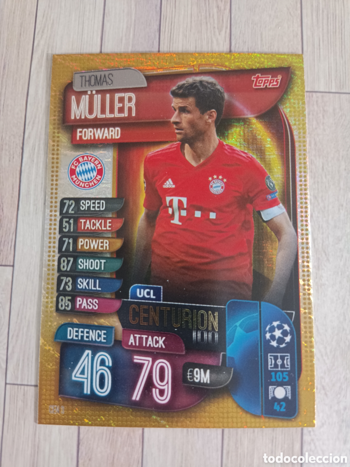 Cromos de f&uacute;tbol: CEN3 MULLER CENTURION BAYERN MUNICH CHAMPIONS LEAGUE TOPPS MATCH ATTAX 19 20 2019 2020
