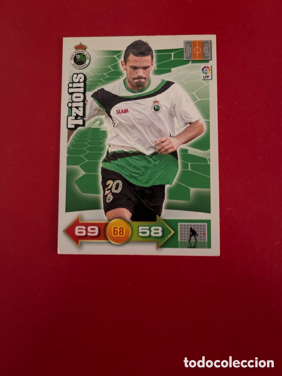 Figurine di Calcio: TZIOLIS RACING DE SANTANDER 244 ADRENALYN 2010 2011 PANINI XL 10 11 CARTA CROMO FUTBOL
