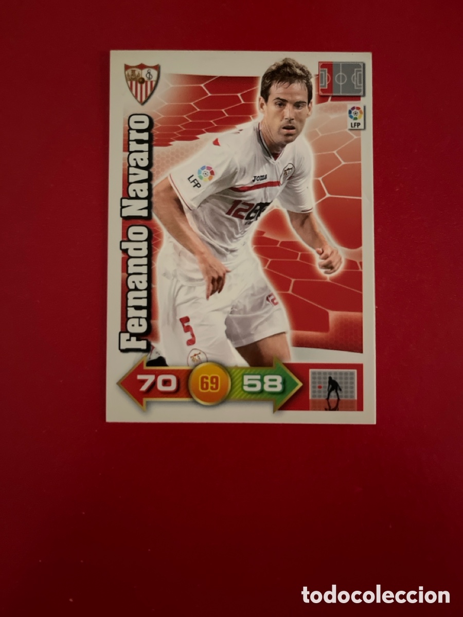 Cromos de F&uacute;tbol: FERNANDO NAVARRO SEVILLA 277 ADRENALYN 2010 2011 PANINI XL 10 11 CARTA CROMO FUTBOL