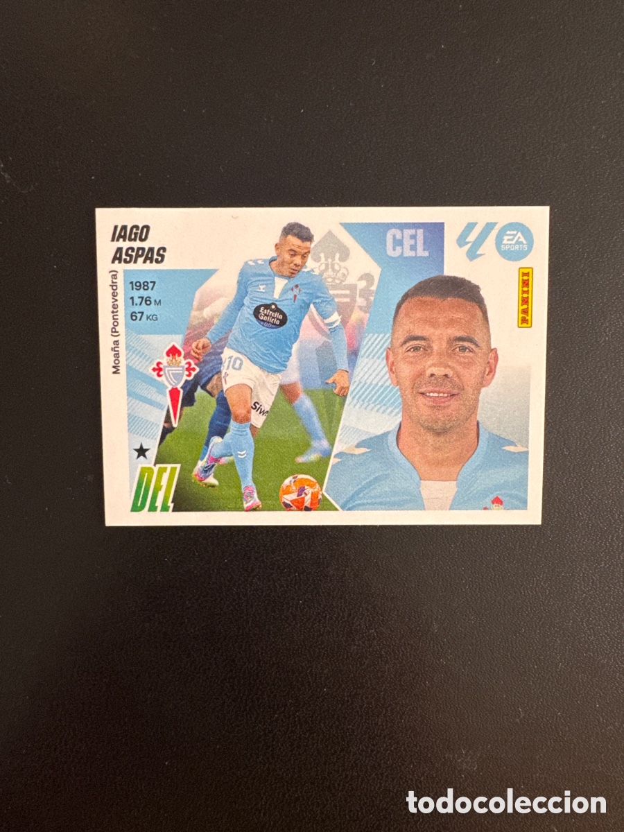 Cromos de F&uacute;tbol: IAGO ASPAS CELTA DE VIGO NUMERO 20 LIGA ESTE 2025 2026