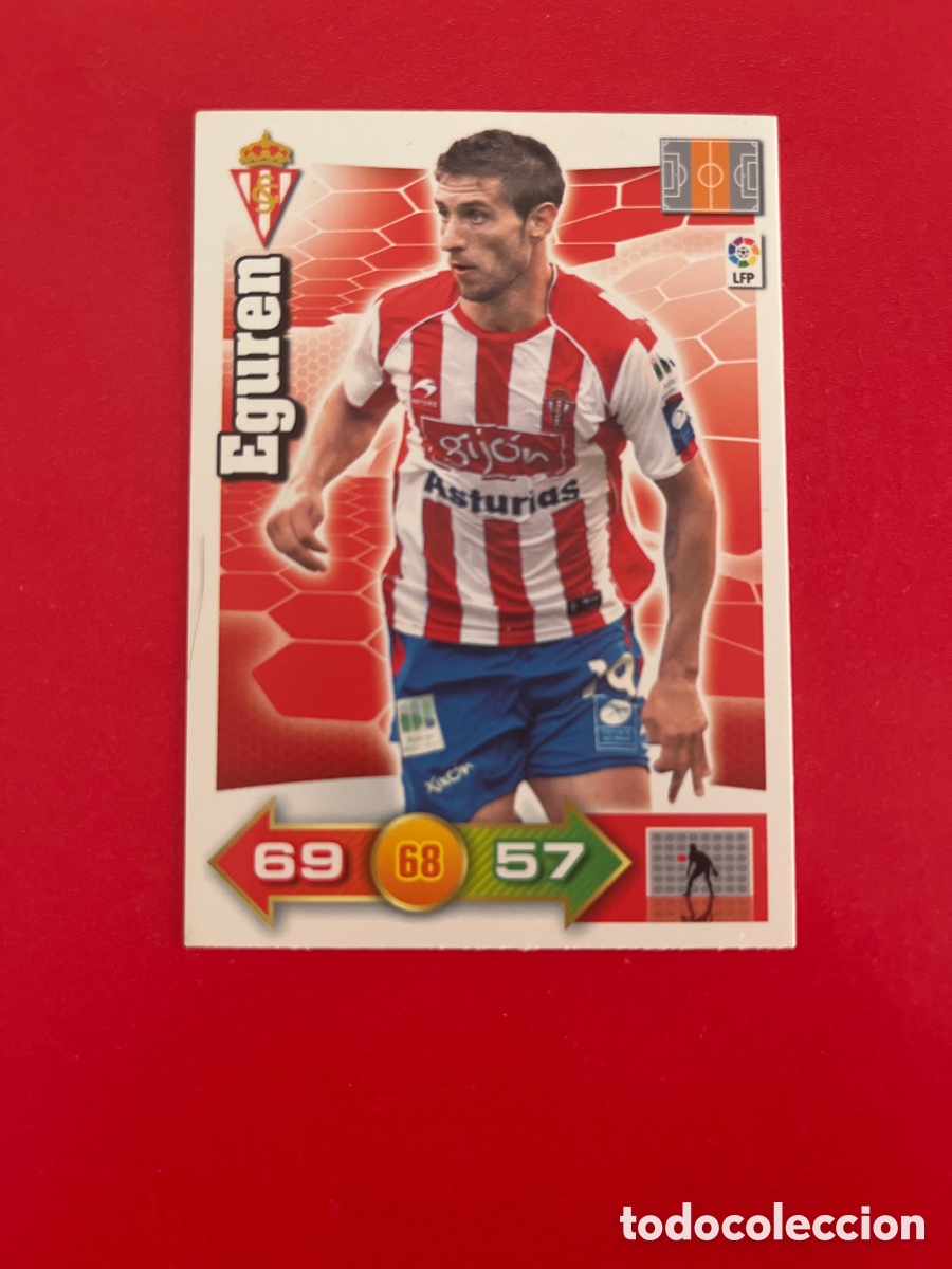 Cromos de f&uacute;tbol: EGUREN SPORTING DE GIJON 296 ADRENALYN 2010 2011 PANINI XL 10 11 CARTA CROMO FUTBOL