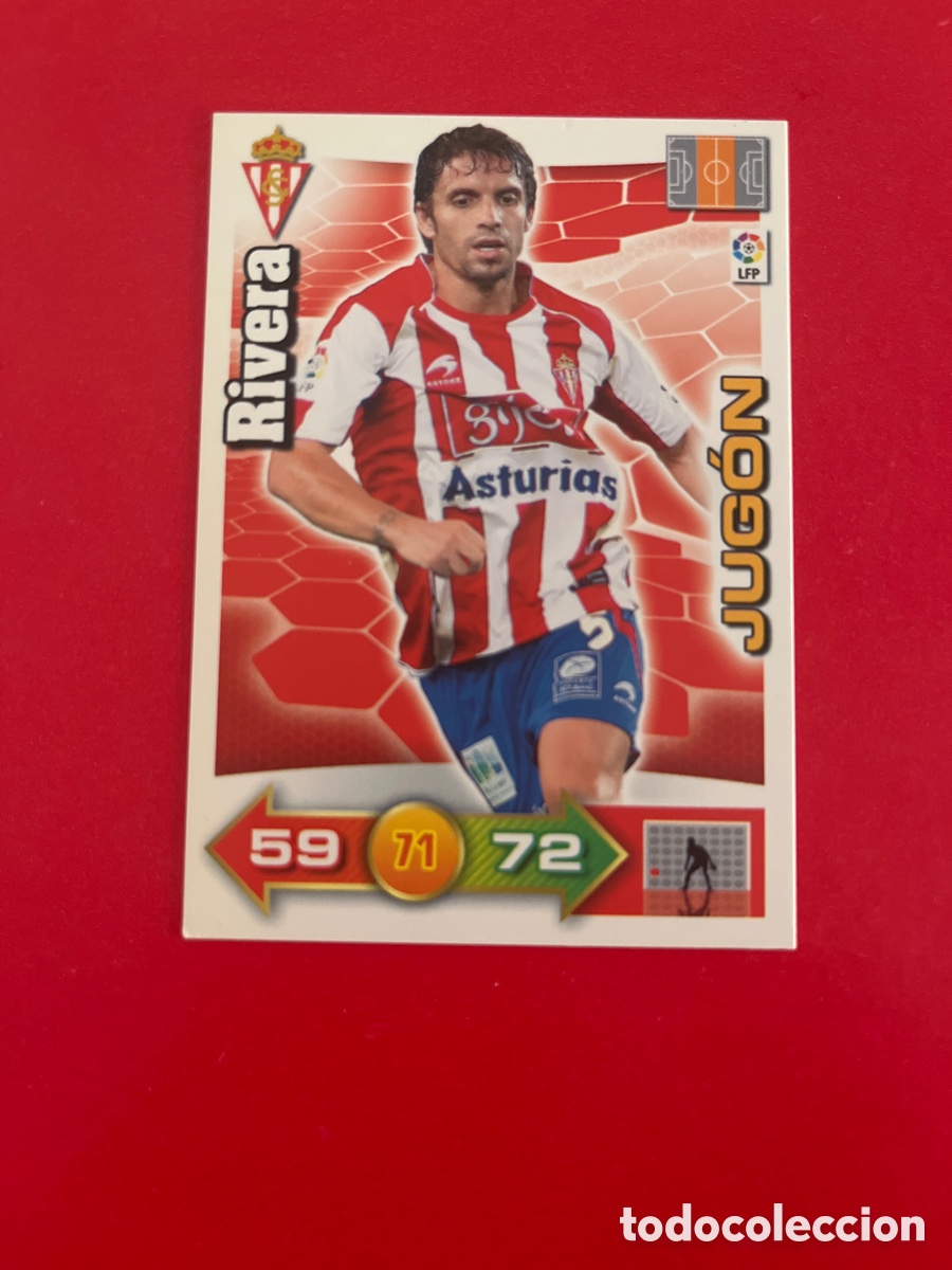 Cromos de Futebol: RIVERA JUGON SPORTING DE GIJON 298 ADRENALYN 2010 2011 PANINI XL 10 11 CARTA CROMO FUTBOL