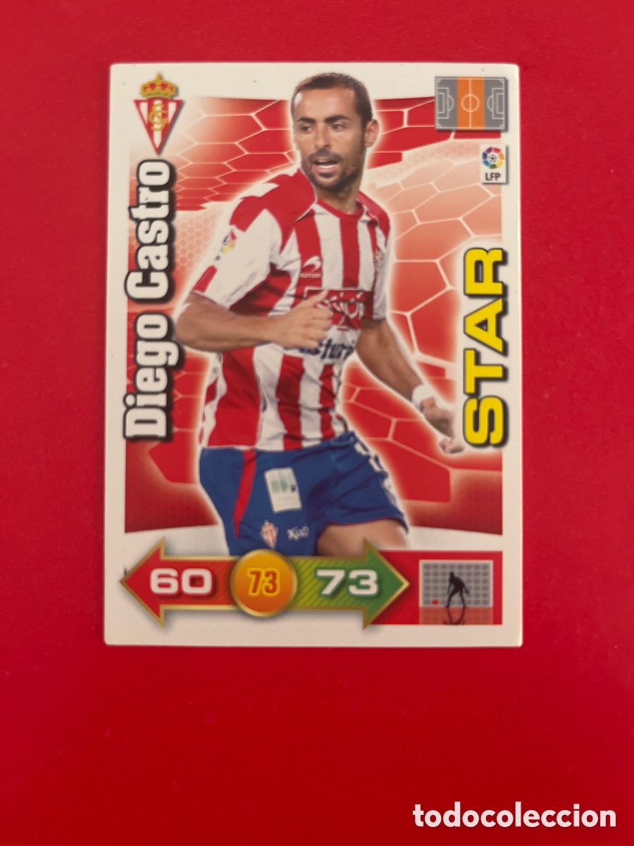 Cartes &agrave; collectionner de Football: DIEGO CASTRO STAR SPORTING DE GIJON 302 ADRENALYN 2010 2011 PANINI XL 10 11 CARTA CROMO FUTBOL