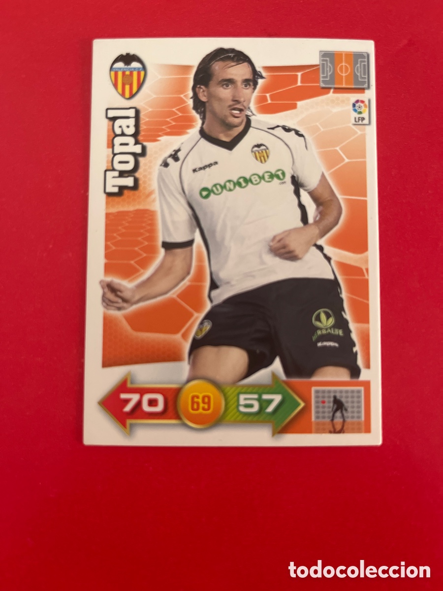 Cromos de F&uacute;tbol: TOPAL VALENCIA C.F. 315 ADRENALYN 2010 2011 PANINI XL 10 11 CARTA CROMO FUTBOL