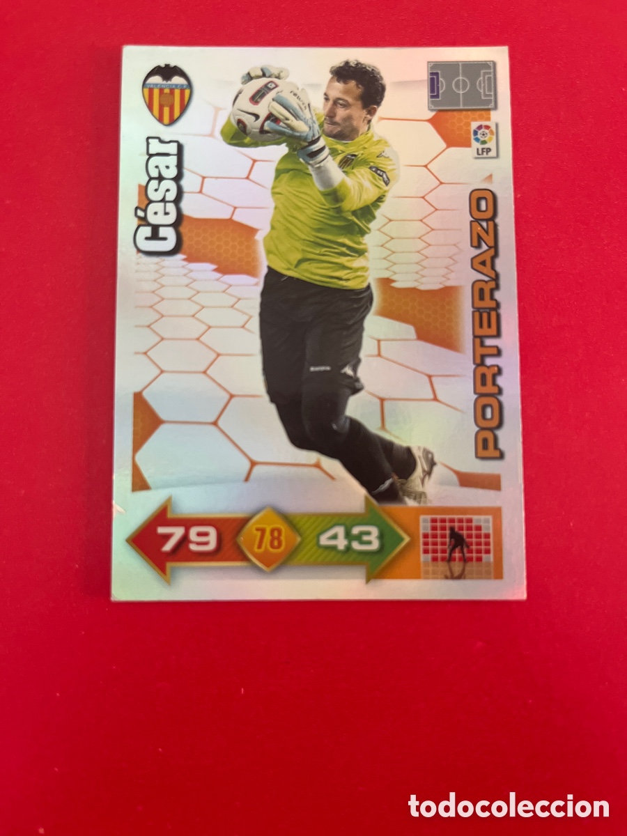 Fu&szlig;ball-Sticker: CESAR PORTERAZO VALENCIA C.F. 368 ADRENALYN 2010 2011 PANINI XL 10 11 CARTA CROMO FUTBOL