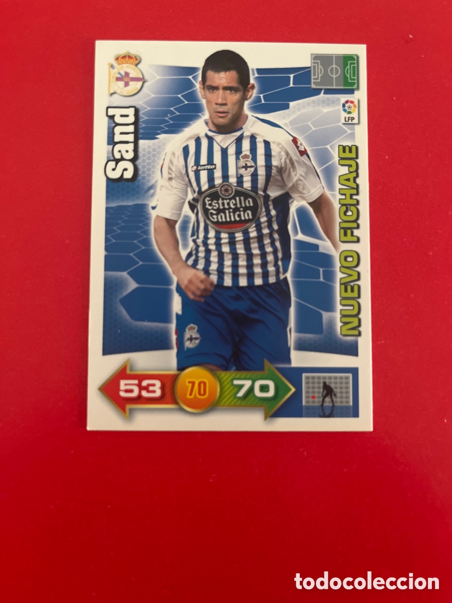 Cromos de f&uacute;tbol: SAND 451 DEPORTIVO DE LA CORU&Ntilde;A NUEVO FICHAJE ADRENALYN 2010 2011 PANINI XL 10 11 CARTA CROMO FUTBOL