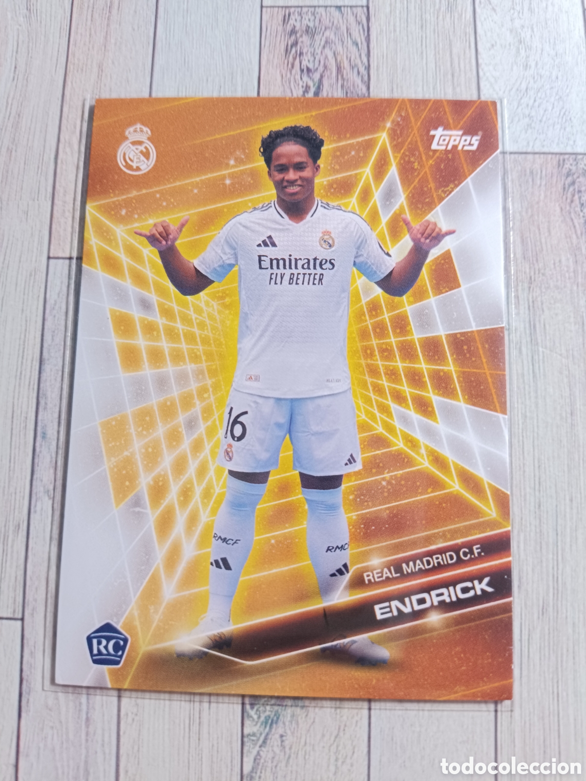 Fu&szlig;ball-Sticker: GF-5 ENDRICK ROOKIE GOLDEN FUTURE REAL MADRID FAN SET 2024 2025 TOPPS 24 25