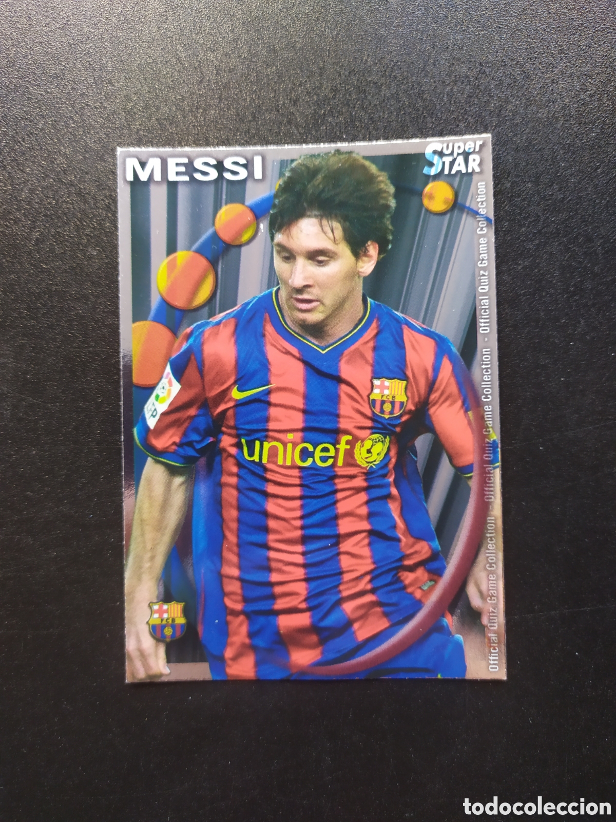 Cartes &agrave; collectionner de Football: Mundicromo fichas Liga 2010 2011 10 11 Messi superstar brillo liso n&deg; 25 Barcelona