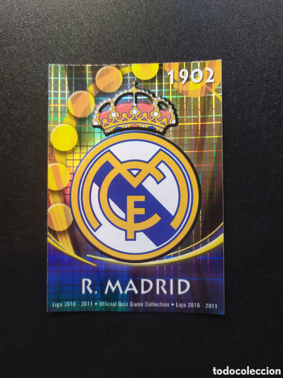 Cromos de F&uacute;tbol: Mundicromo fichas Liga 2010 2011 10 11 escudo brillo cuadros n&deg; 28 Real Madrid