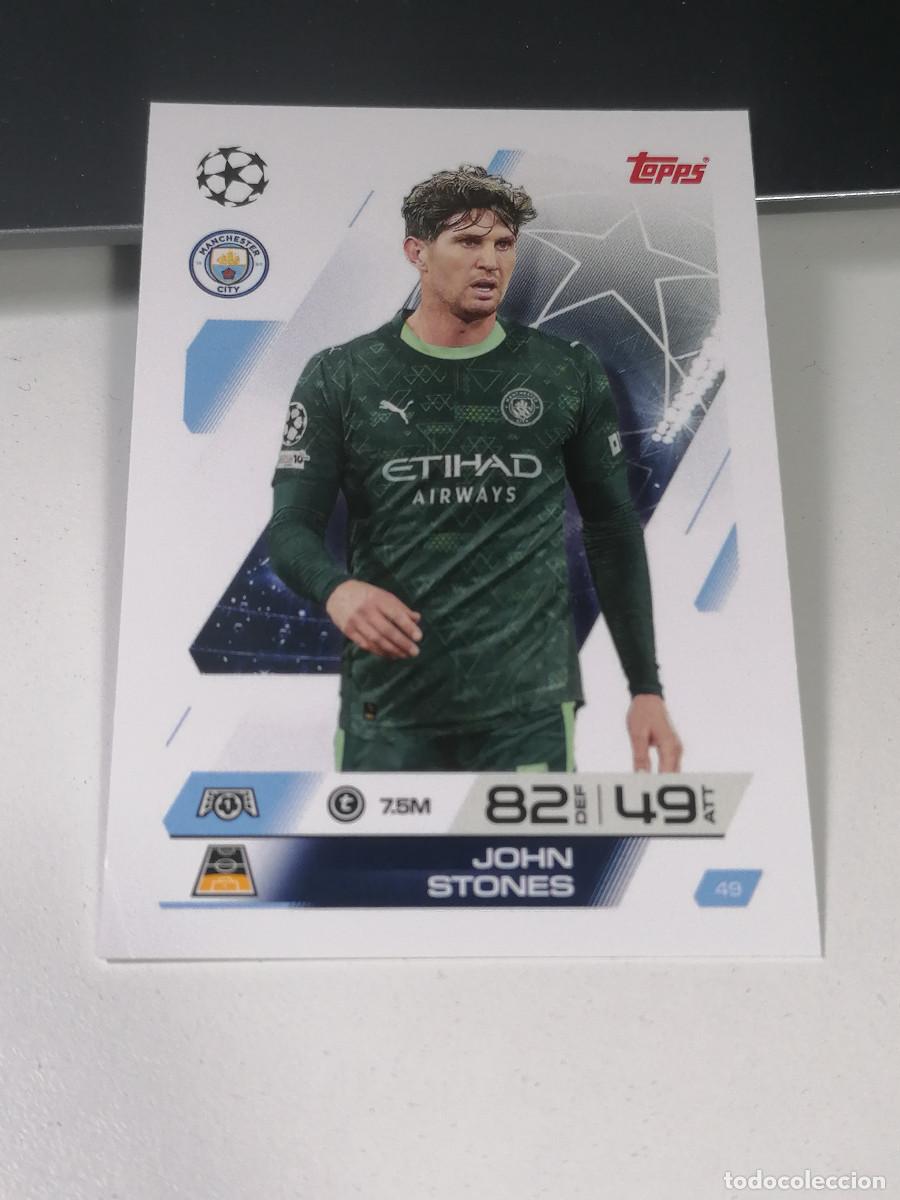 Cromos de F&uacute;tbol: 49 JOHN STONES MANCHESTER CITY UCL MATCH ATTAX TOPPS 2025 2026 25 26 CHAMPIONS