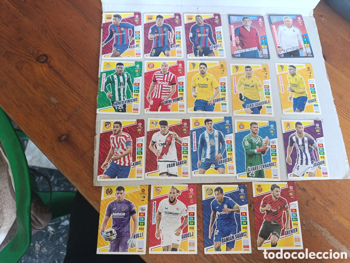 Cromos de F&uacute;tbol: LOTE DE 19 CROMOS / DE FUTBOL / LIGA - 2022 - 23 / DE LA COLECCION PANINI