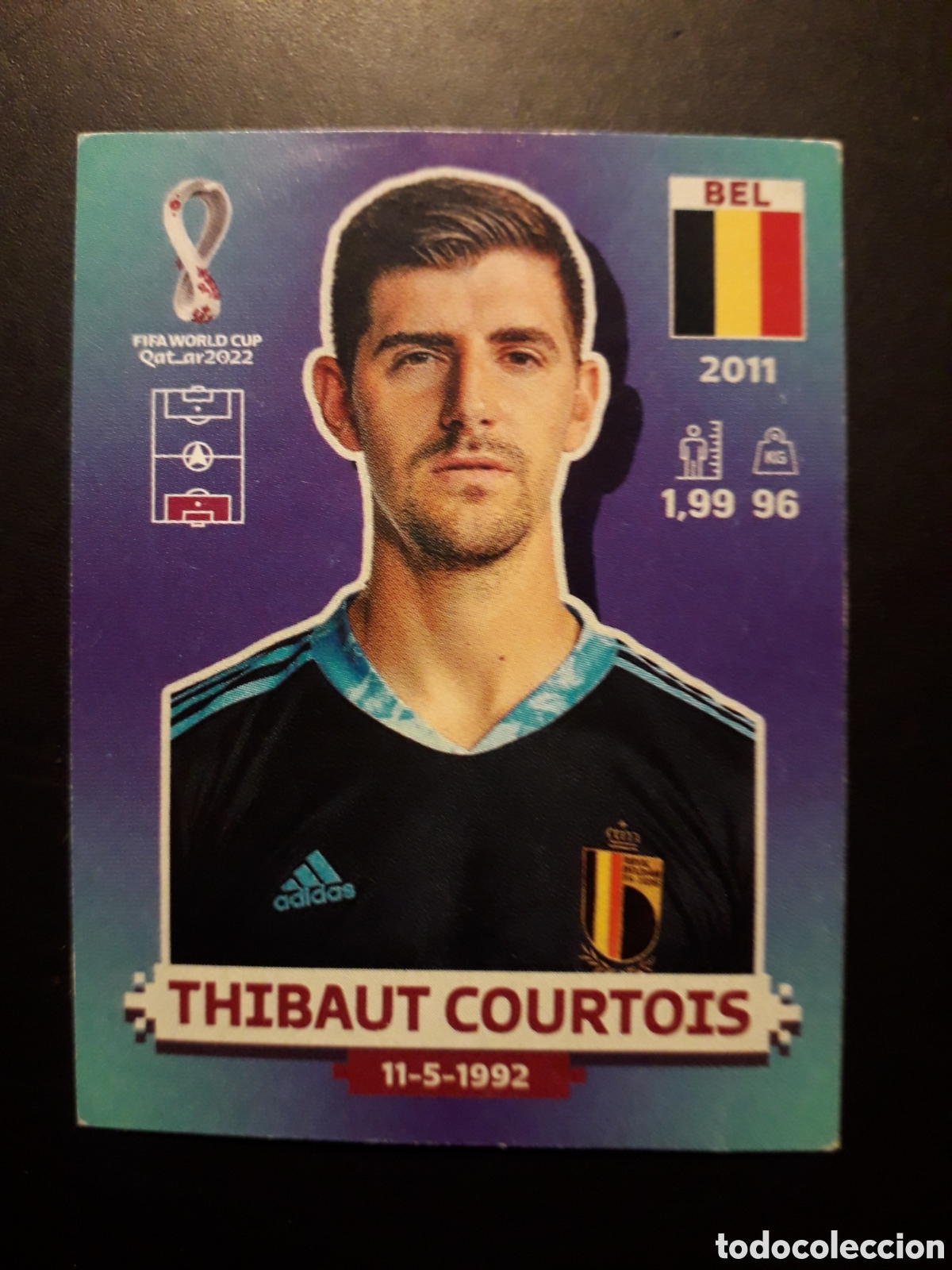 Cromos de F&uacute;tbol: THIBAUT COURTOIS B&Eacute;LGICA N&deg; 3 COPA MUNDIAL DE F&Uacute;TBOL QATAR 2022 22 PANINI SIN PEGAR PEDIDO M&Iacute;NIMO 3&euro;