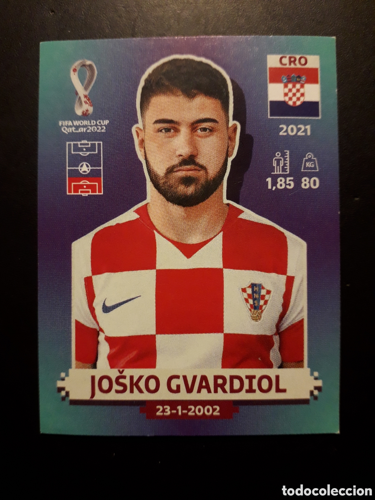 Football Stickers: JO&Scaron;KO GVARDIOL CROACIA N&deg; 6 COPA MUNDIAL DE F&Uacute;TBOL QATAR 2022 22 PANINI SIN PEGAR PEDIDO M&Iacute;NIMO 3&euro;.