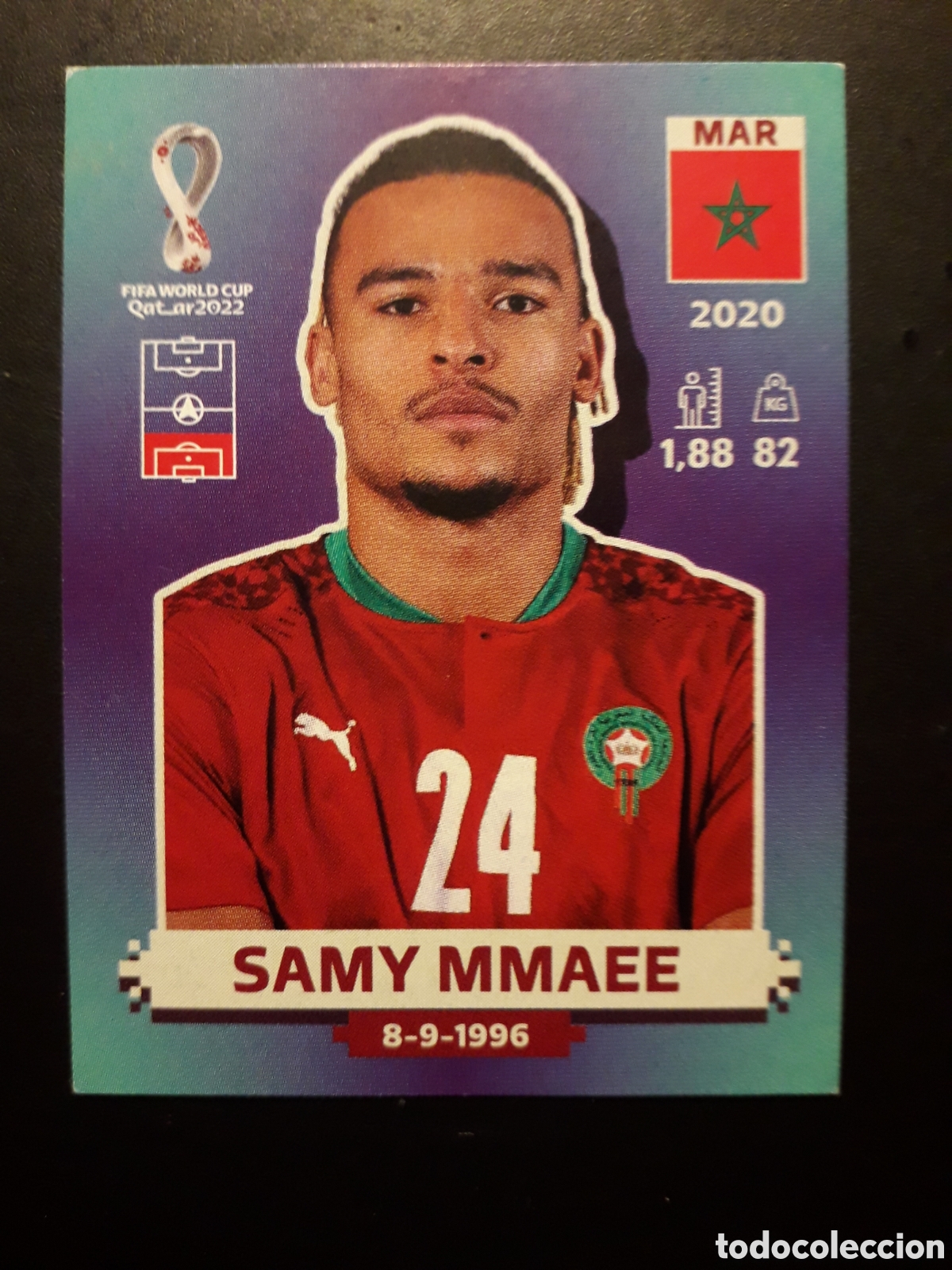 Football Stickers: SAMY MMAEE MARRUECOS N&deg; 8 COPA MUNDIAL DE F&Uacute;TBOL QATAR 2022 22 PANINI SIN PEGAR PEDIDO M&Iacute;NIMO 3&euro;.