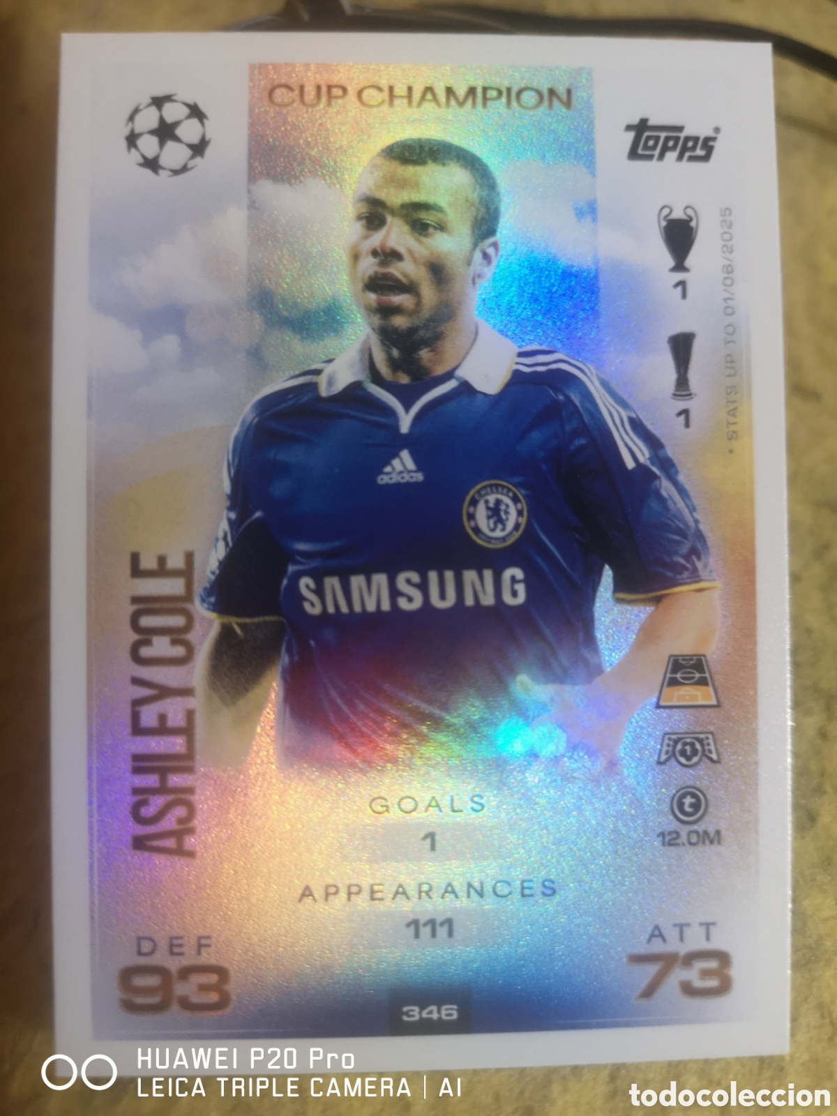 Cromos de F&uacute;tbol: TOPPS MATCH ATTAX 2025 - 26 CUP CHAMPION 111 - ASHLEY COLE - CHELSEA