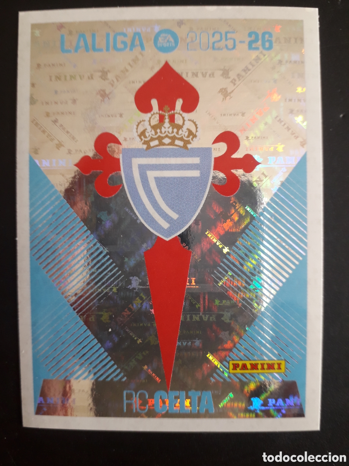 Cromos de F&uacute;tbol: ESCUDO CELTA DE VIGO N&deg; 1 ED ESTE 2025 2026 25 26 SIN PEGAR PEDIDO M&Iacute;NIMO 3&euro;.