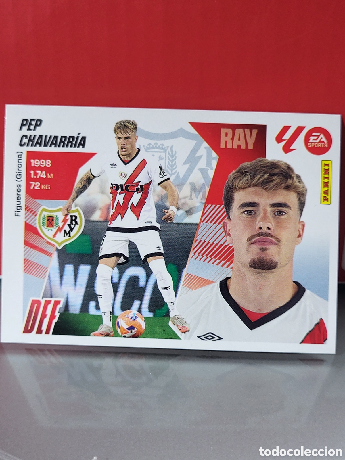 Cromos de f&uacute;tbol: PEP CHAVARRIA RAYO VALLECANO N&ordm; 10 CROMO LIGA ESTE 2025-2026 25 26 PANINI