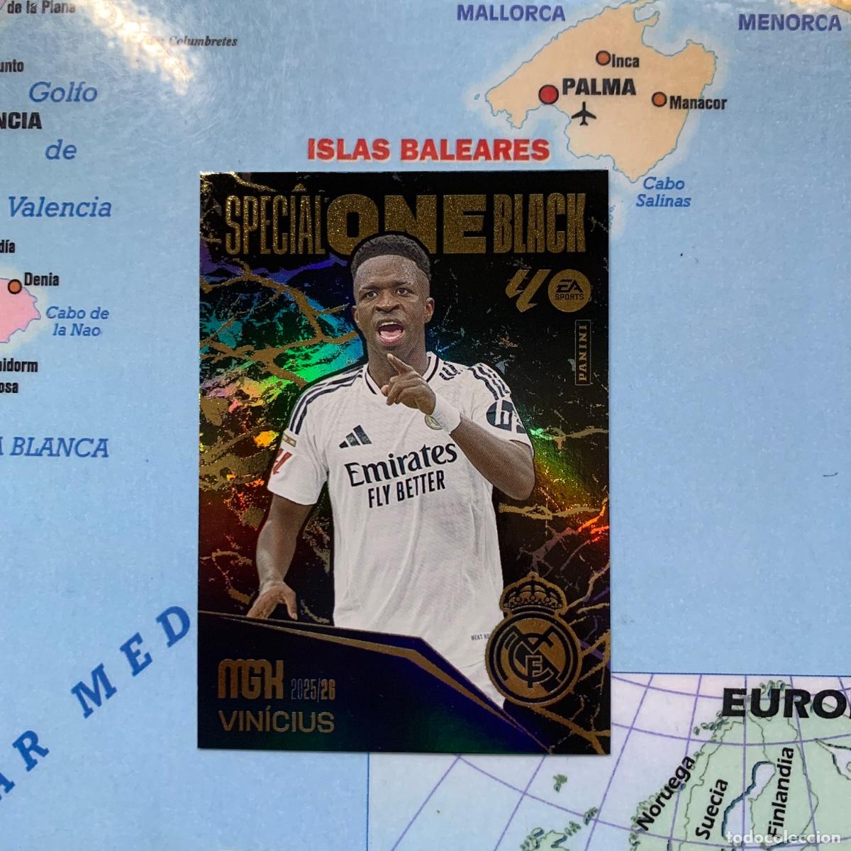 Cromos de f&uacute;tbol: Vinicius Special One Black Del Real Madrid megacracks 25-26 2025-2026