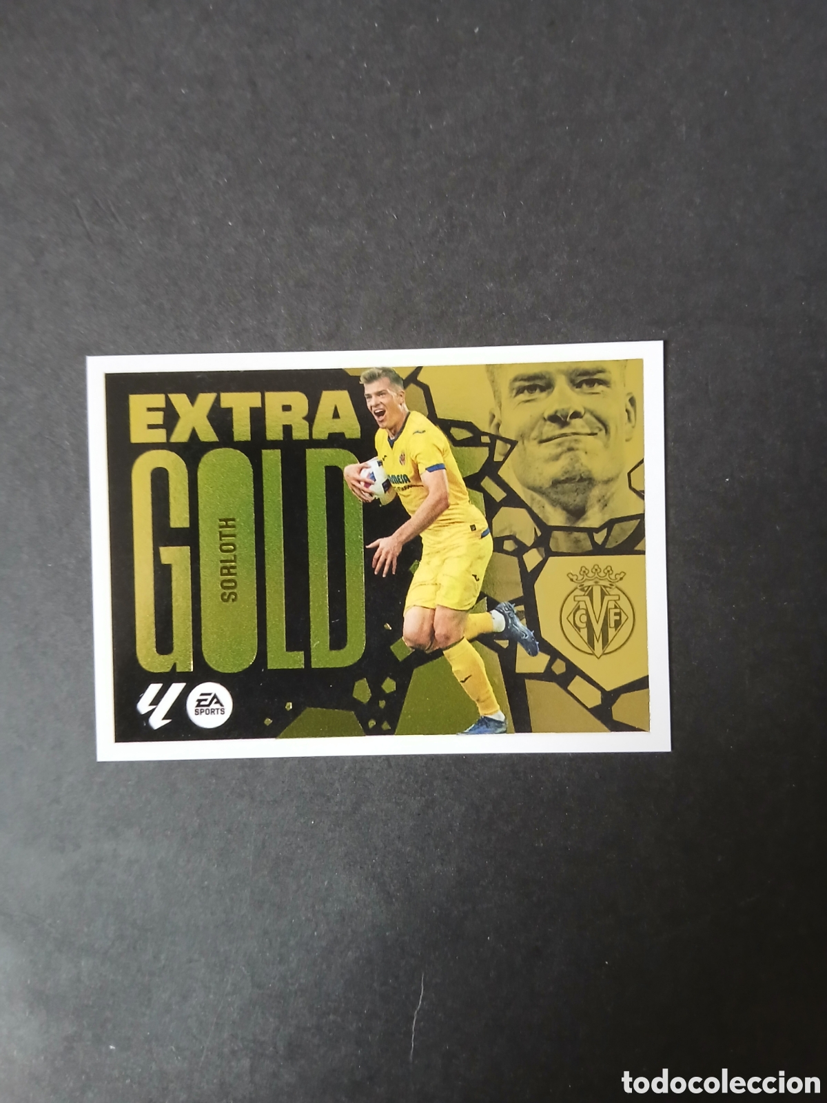 Cartes &agrave; collectionner de Football: SORLOTH VILLARREAL EXTRA GOLD LIGA ESTE 2024/2025 24 25 NUNCA PEGADO SIN PEGAR