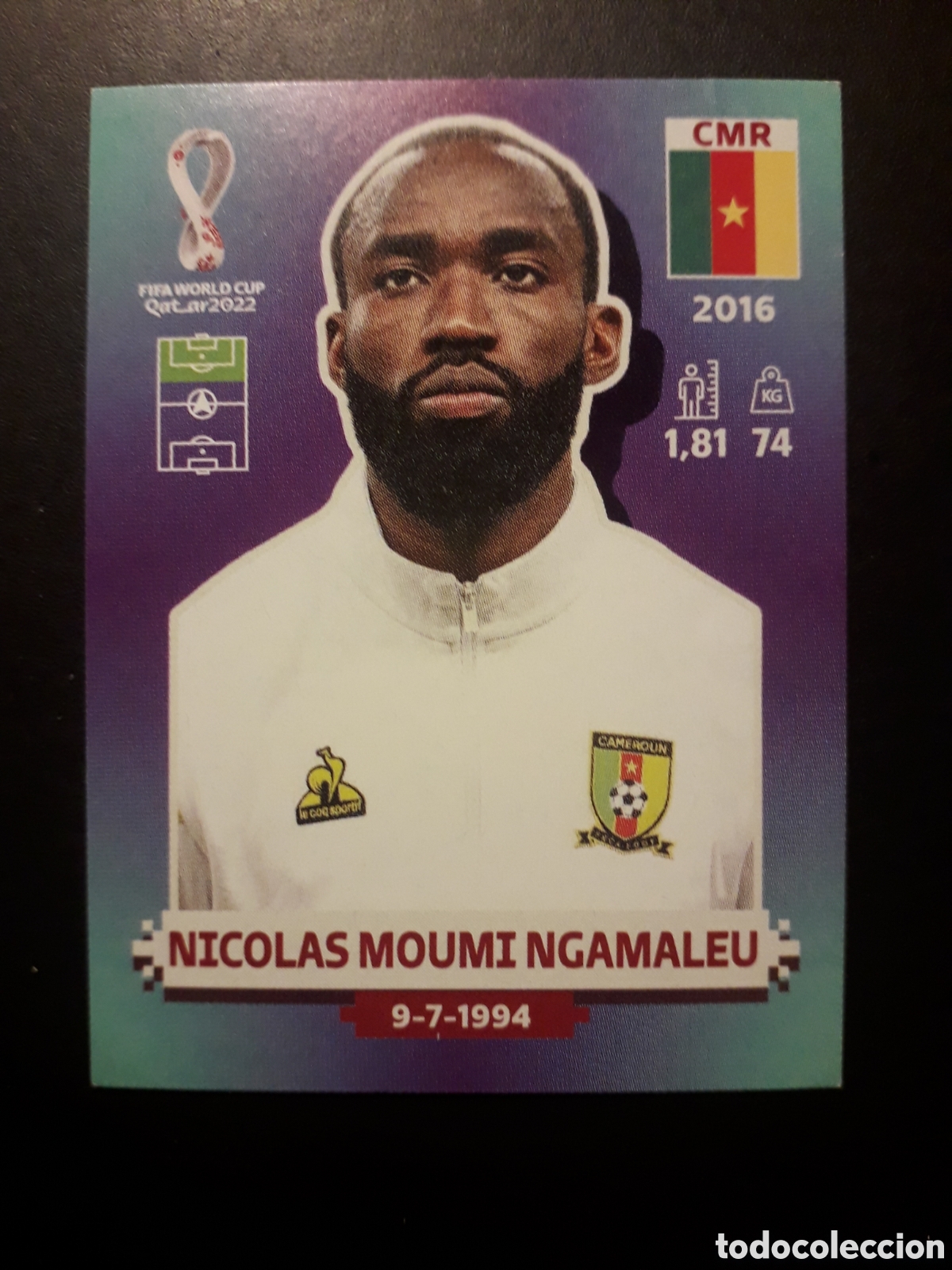 Football Stickers: N MOUMI NGAMALEU CAMER&Uacute;N N&deg; 19 COPA MUNDIAL DE F&Uacute;TBOL QATAR 2022 22 PANINI SIN PEG PEDIDO M&Iacute;NIMO 3&euro;