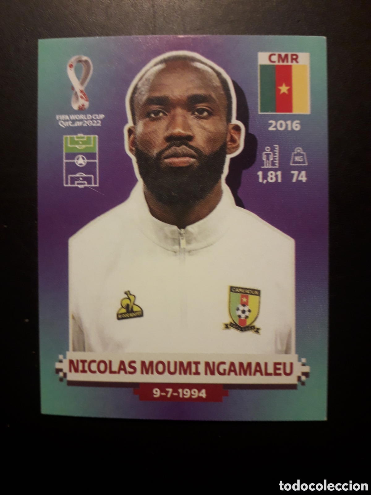 Football Stickers: N MOUMI NGAMALEU CAMER&Uacute;N N&deg; 19 COPA MUNDIAL DE F&Uacute;TBOL QATAR 2022 22 PANINI SIN PEG PEDIDO M&Iacute;NIMO 3&euro;