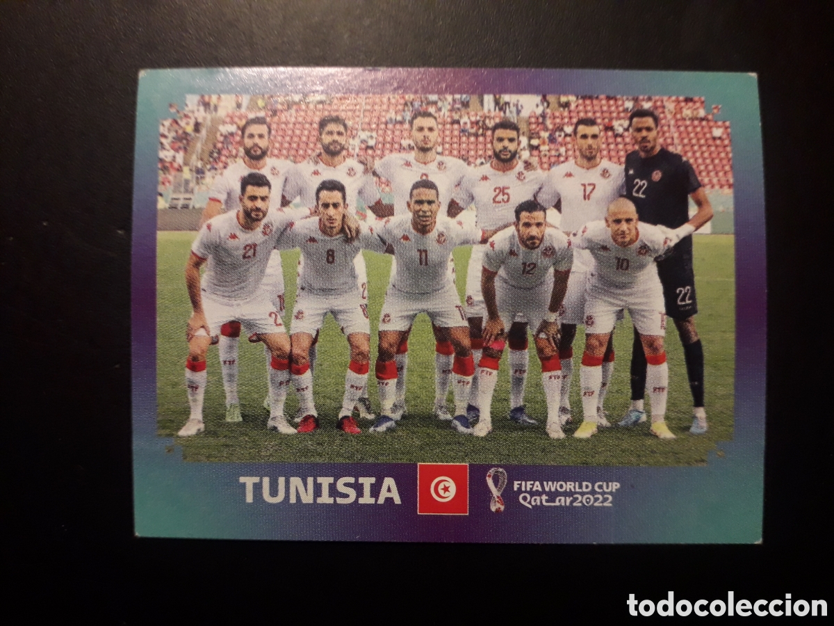 Football Stickers: EQUIPO T&Uacute;NEZ N&deg; 1 COPA MUNDIAL DE F&Uacute;TBOL QATAR 2022 22 PANINI SIN PEGAR PEDIDO M&Iacute;NIMO 3&euro;