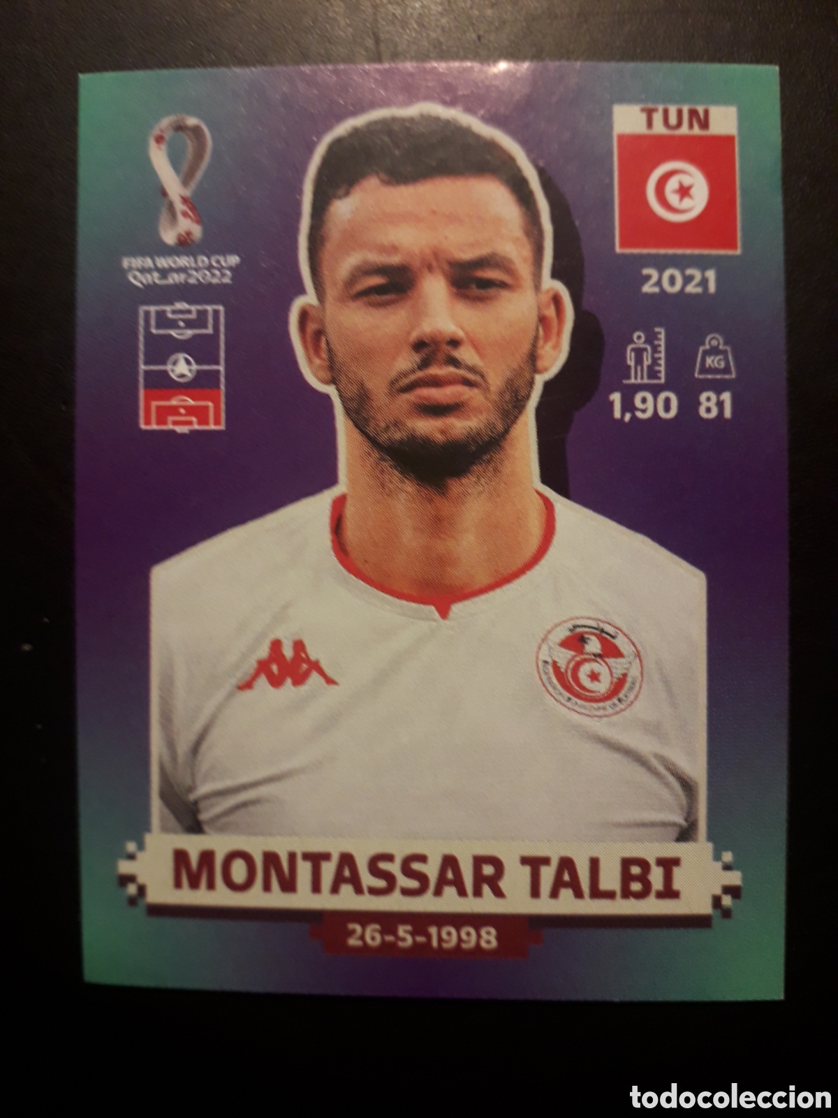 Football Stickers: MOSTASSAR TALBI T&Uacute;NEZ N&deg; 11 COPA MUNDIAL DE F&Uacute;TBOL QATAR 2022 22 PANINI SIN PEGAR PEDIDO M&Iacute;NIMO 3&euro;.
