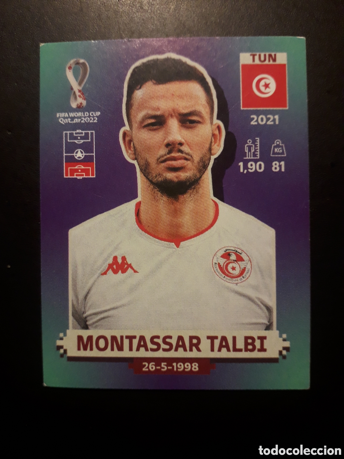Football Stickers: MOSTASSAR TALBI T&Uacute;NEZ N&deg; 11 COPA MUNDIAL DE F&Uacute;TBOL QATAR 2022 22 PANINI SIN PEGAR PEDIDO M&Iacute;NIMO 3&euro;.