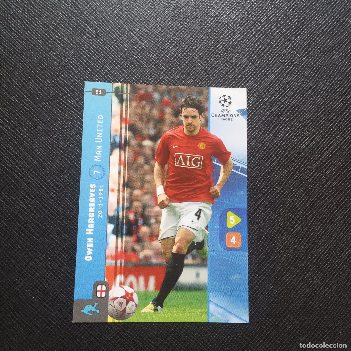 Cromos de Futebol: 81 OWEN HARGREAVES MANCHESTER PANINI TRADING CARDS UEFA CHAMPIONS LEAGUE 2008 2009 - A108 PG298