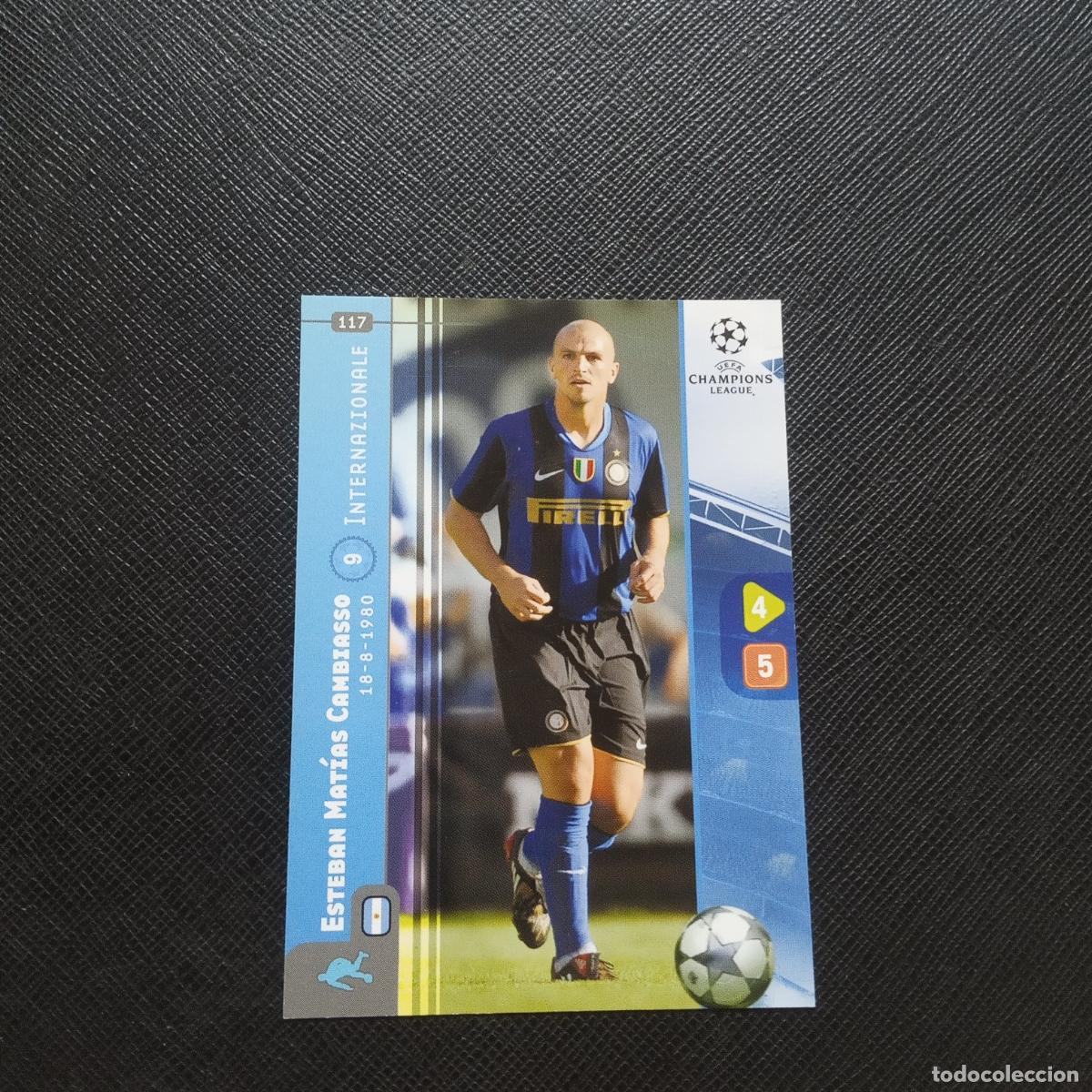 Cromos de Futebol: 117 CAMBIASSO INTER MILAN PANINI TRADING CARDS UEFA CHAMPIONS LEAGUE 2008 2009 - A108 PG325