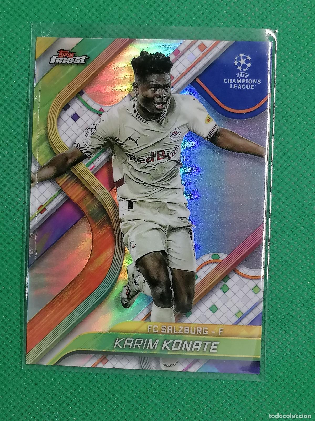Figurine di Calcio: 105 KARIM KONATE SALZBURG REFRACTOR ⚽ TOPPS CHROME FINEST UCL 2024 2025 24 25 ⚽