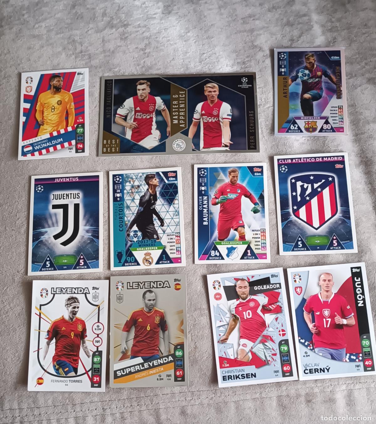 Cromos de F&uacute;tbol: LOTE DE 11 CROMOS MATCH ATTAX LOS DE LA FOTO
