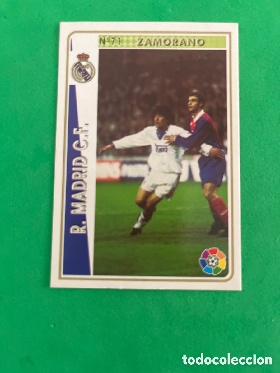 Cromos de F&uacute;tbol: ZAMORANO N&ordm; 71 REAL MADRIS FICHAS DE LA LIGA 1994 1995 MUNDICROM 94 95 MC CARD