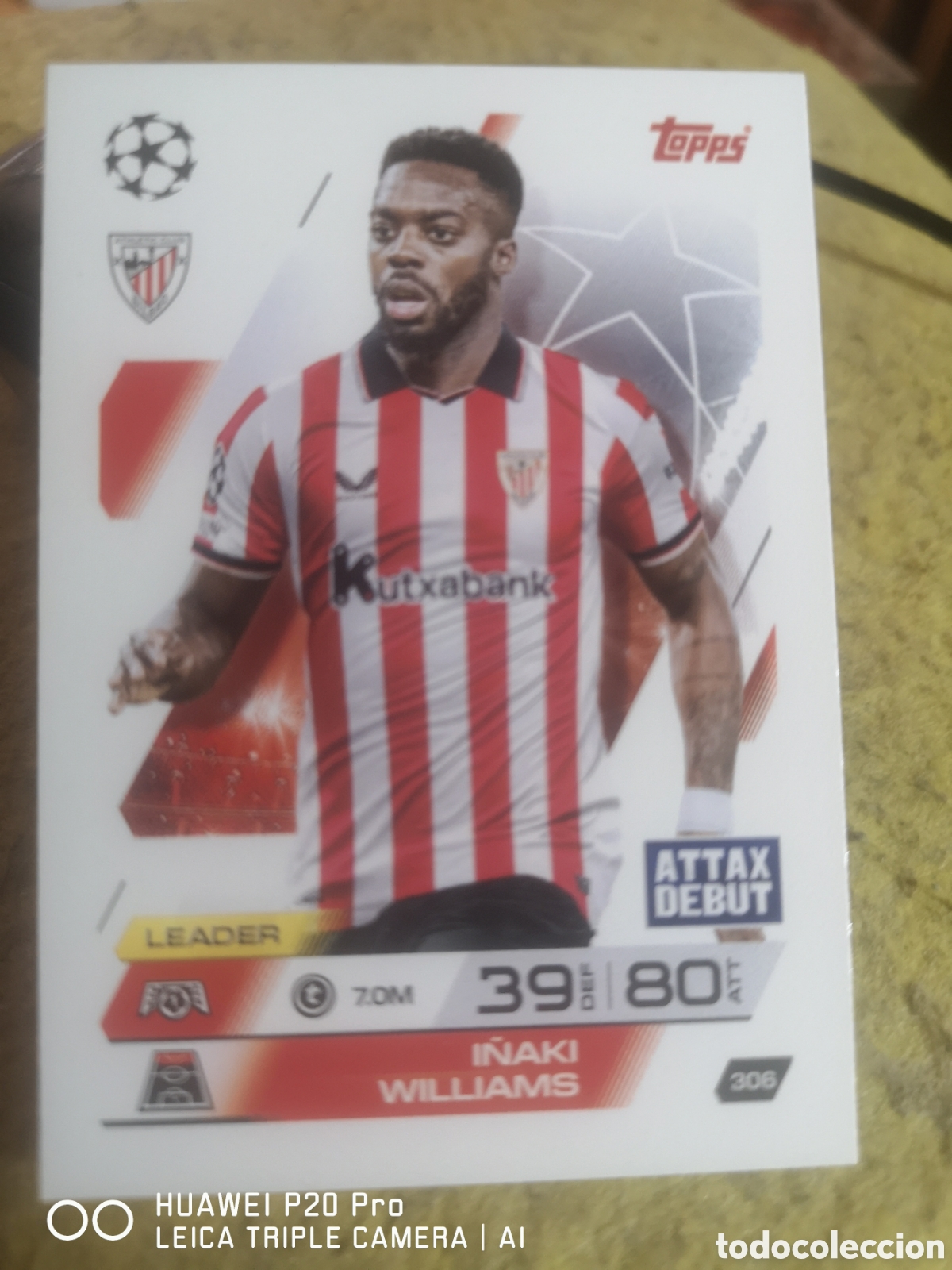 Cromos de F&uacute;tbol: TOPPS MATCH ATTAX 2025 - 2026 I&Ntilde;AKI WILLIAMS 306 - ATHLETIC DE BILBAO - ATTAX DEBUT