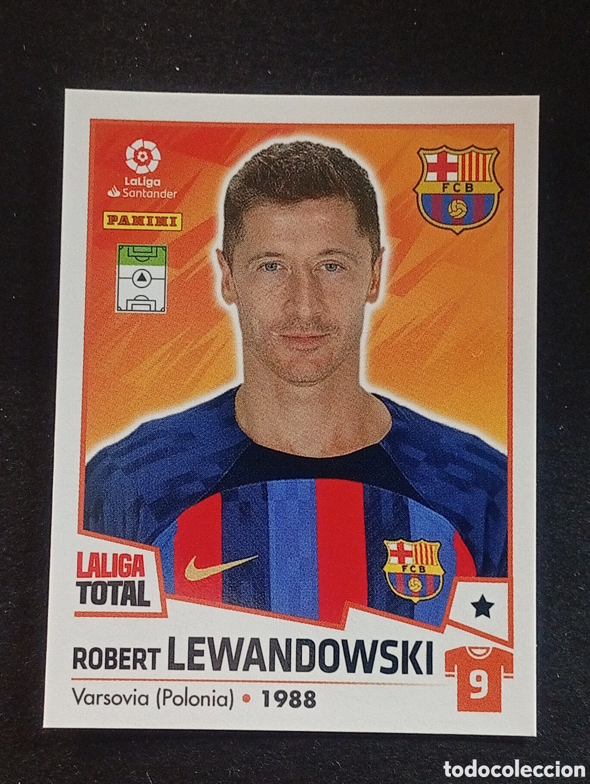 Fu&szlig;ball-Sticker: 86 LEWANDOWSKI BARCELONA LALIGA TOTAL 2022 2023 22 23 LA LIGA PANINI CROMOS STICKERS