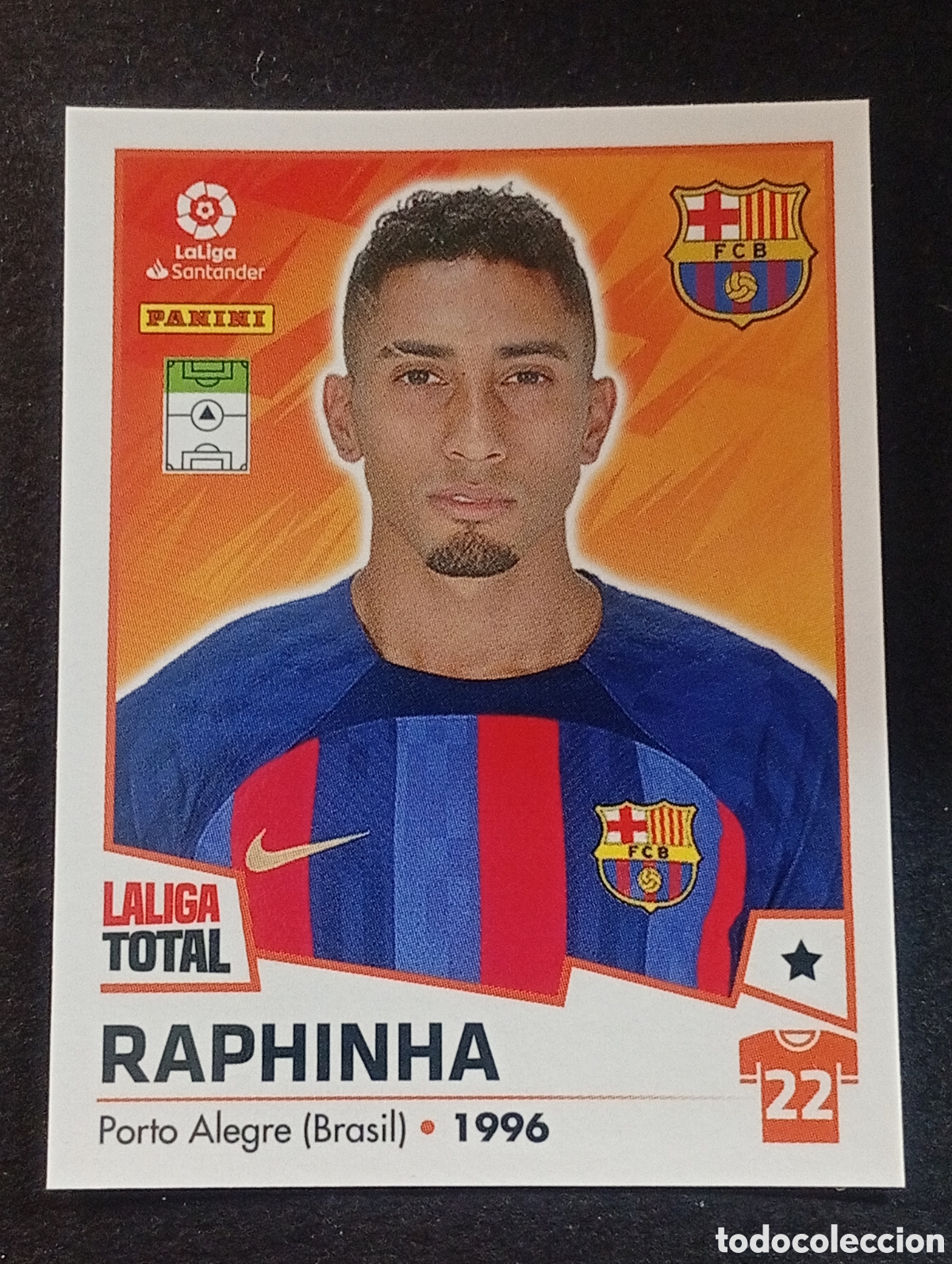 Cromos de Futebol: 87 RAPHINHA BARCELONA LALIGA TOTAL 2022 2023 22 23 LA LIGA PANINI CROMOS STICKERS