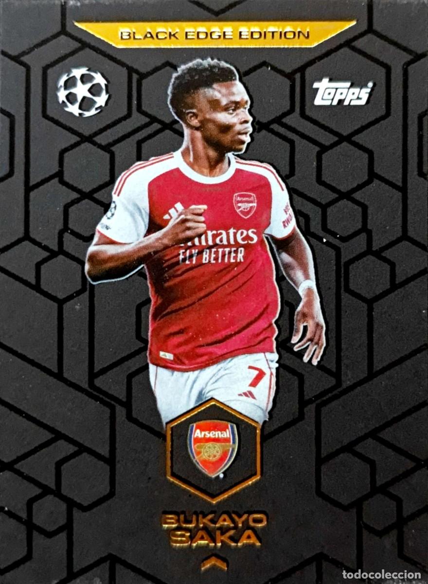 Fu&szlig;ball-Sticker: BE2 Bukayo Saka - Arsenal - Black Edge Edition - TOPPS Match Attax 2025 2026 25 26
